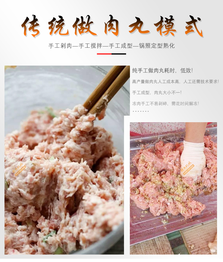 傳統做肉丸模式